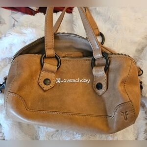 FRYE Mini Tan Barrel Bag